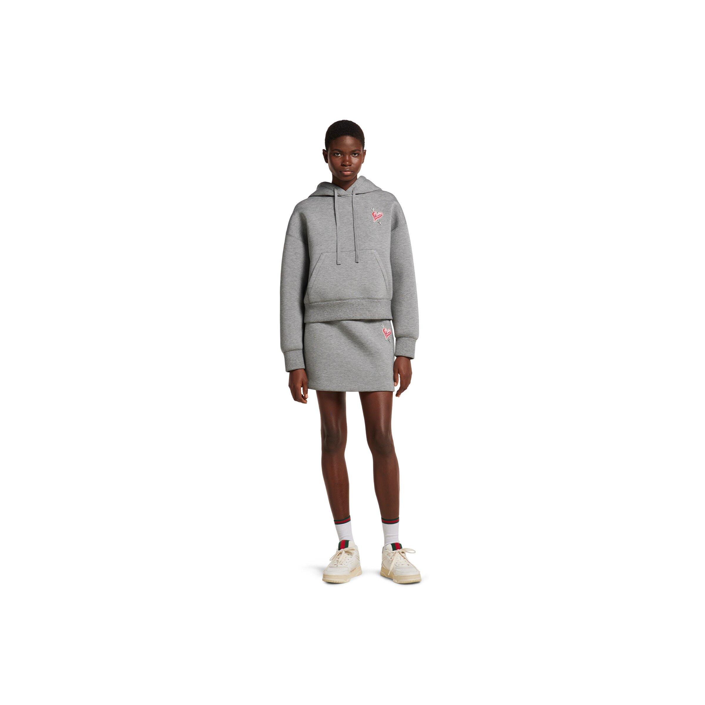 Jersey hooded sweatshirt with print - 2