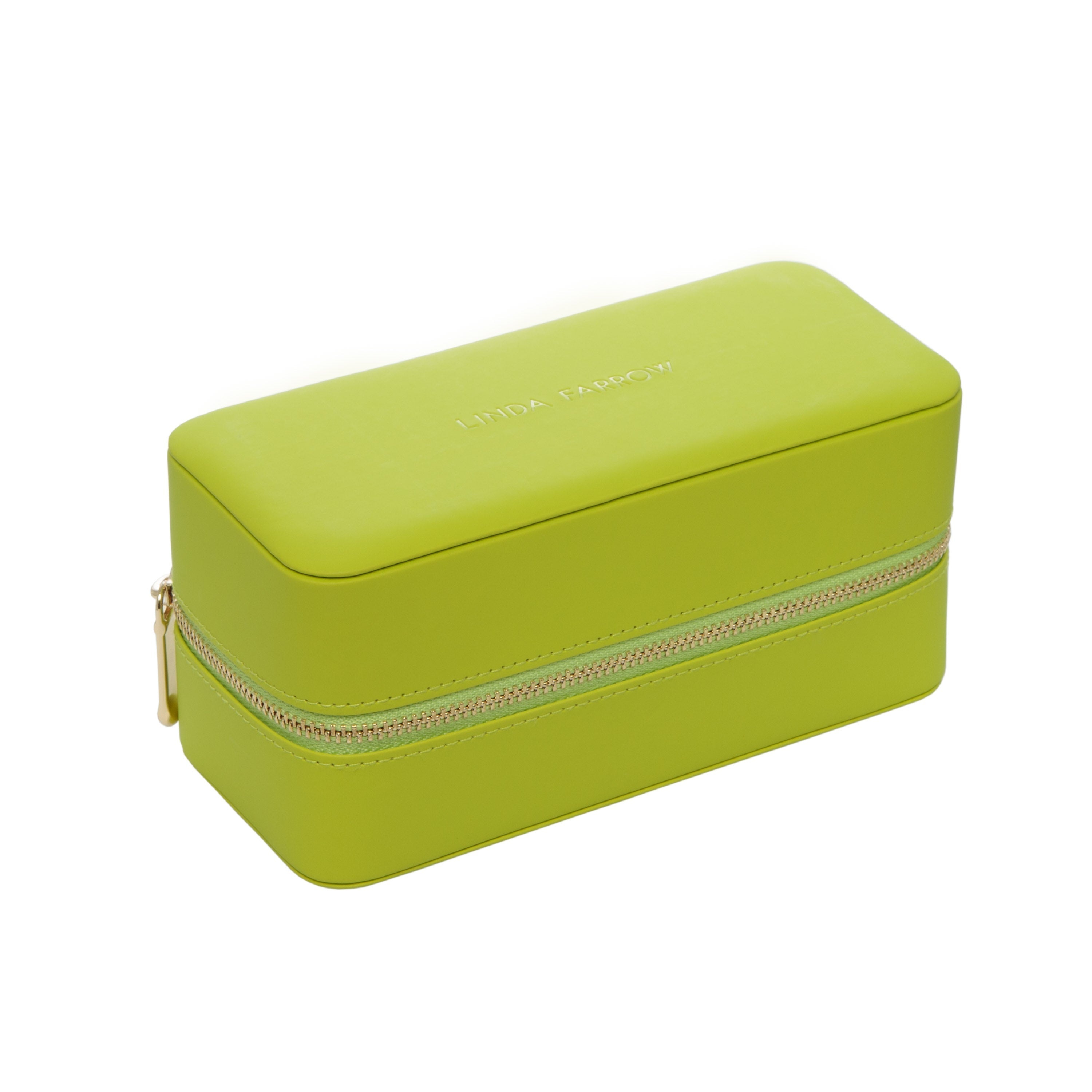 ZIP TRAVEL CASE IN NEON LIME - 2