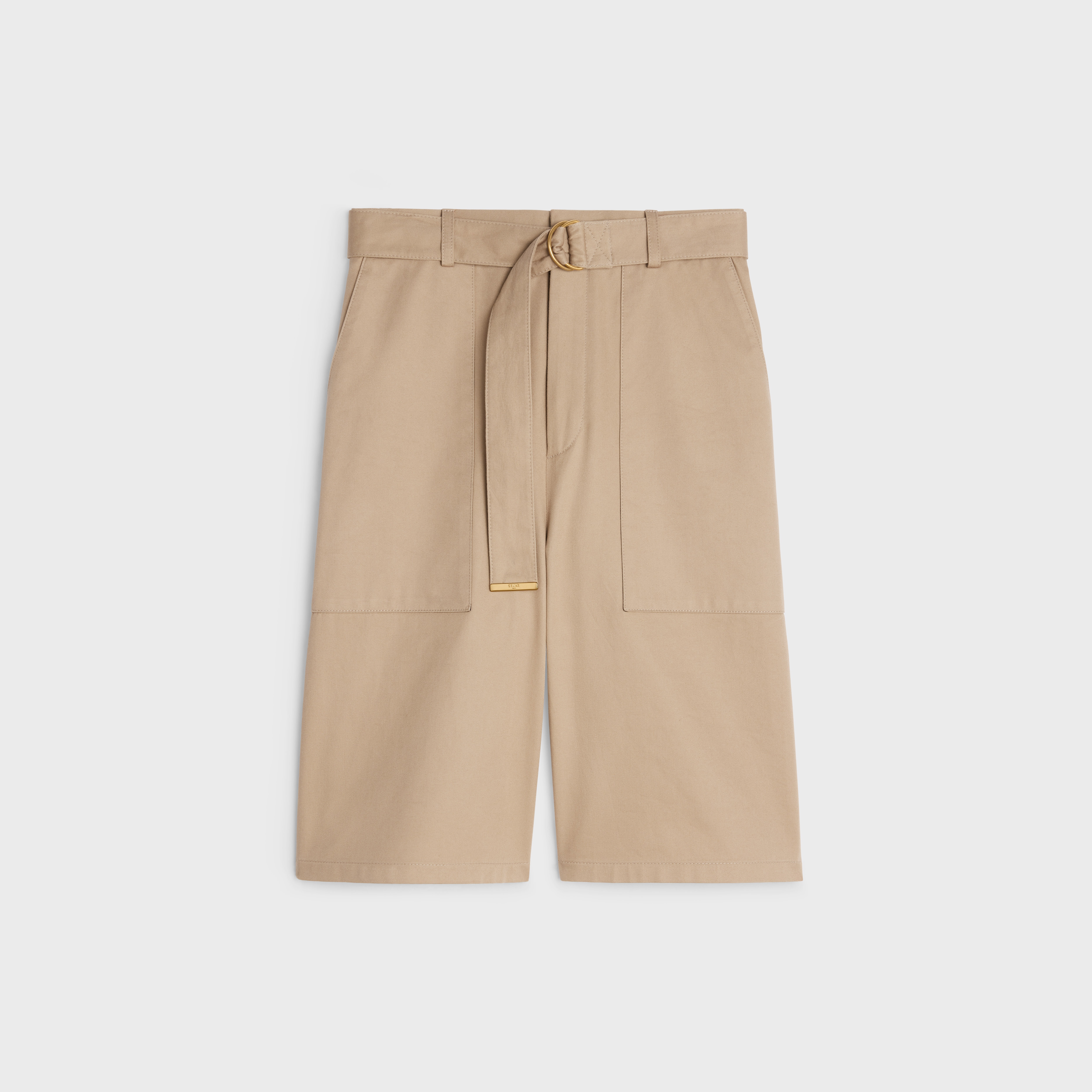 cargo shorts in cotton gabardine - 1