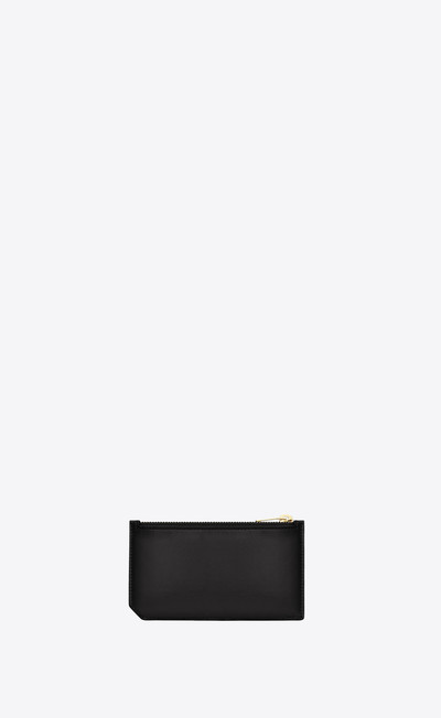 SAINT LAURENT fragments zipped card case in smooth leather outlook