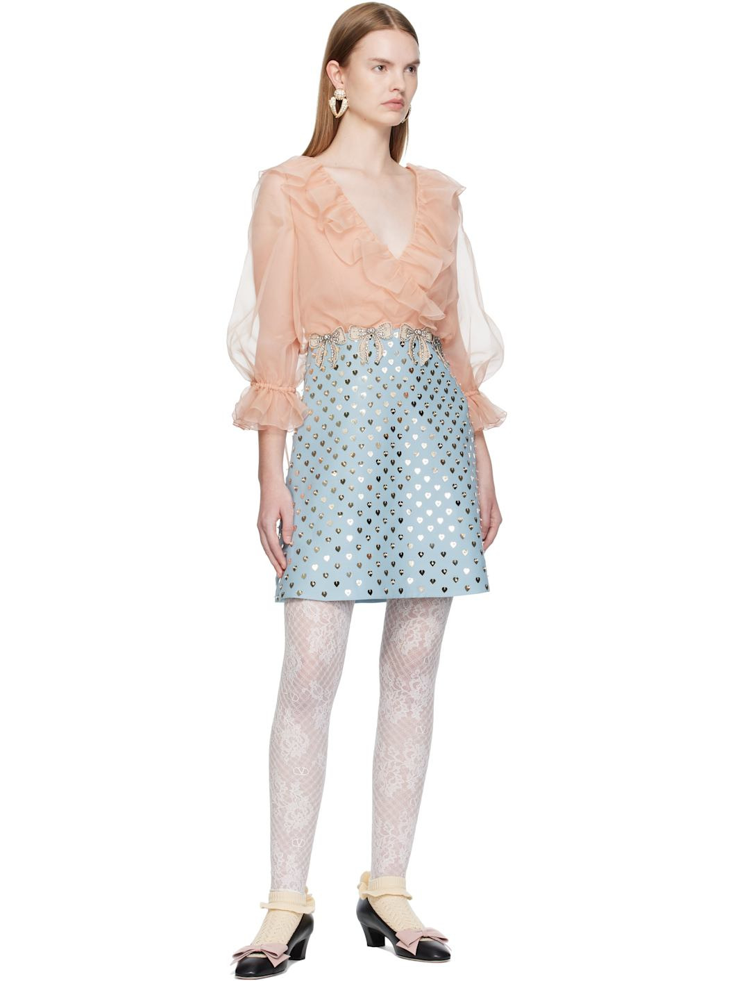 Pink & Blue Sequin Minidress - 4