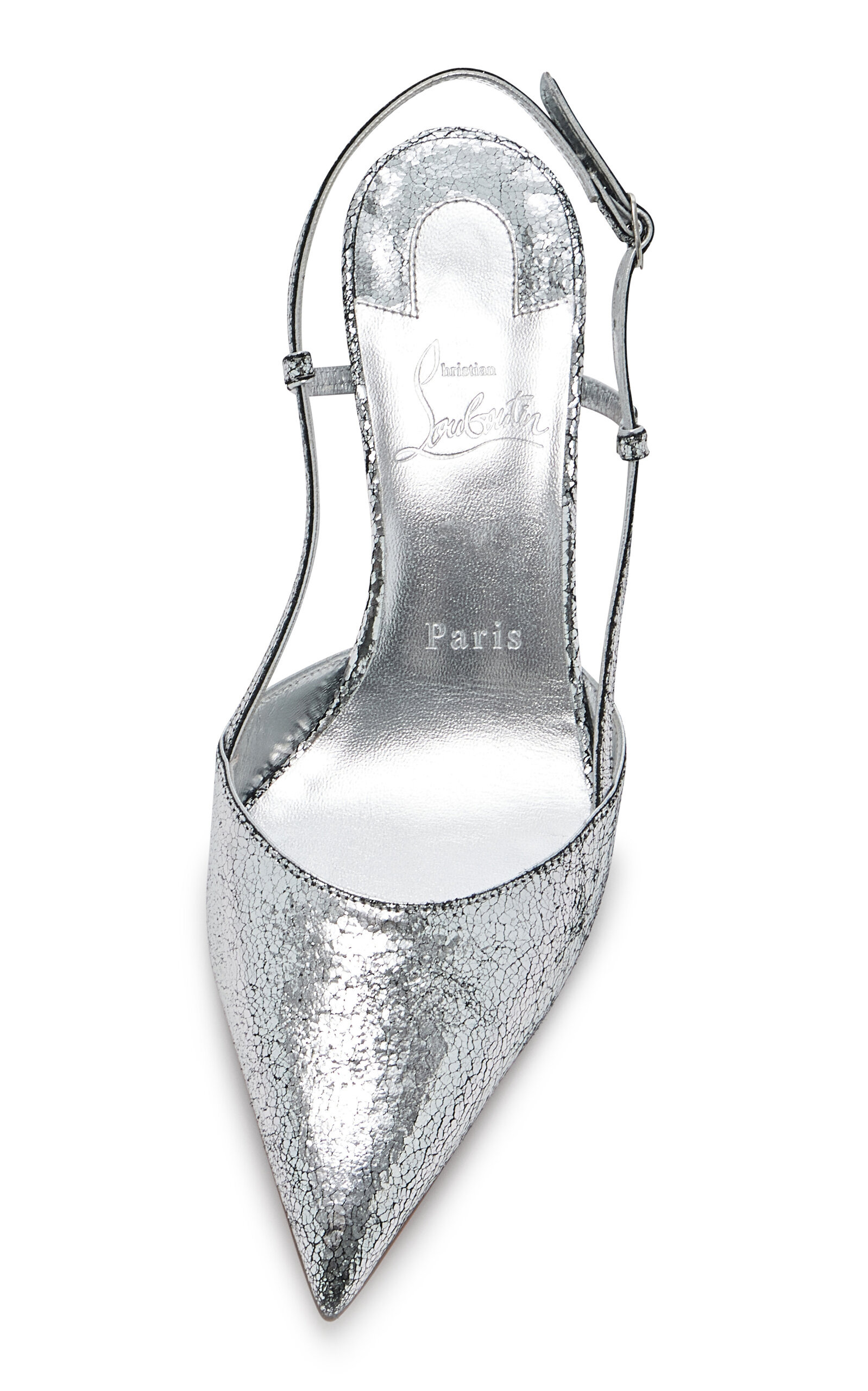 Condoroline Patent Leather Slingback Pumps silver - 4