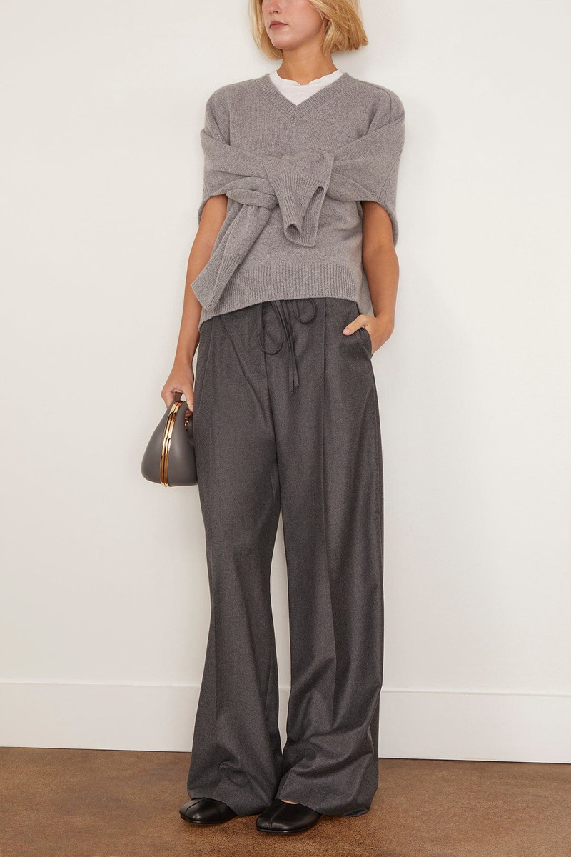 RÓHE Sleeve Wrap Jumper in Mid Grey Melange outlook