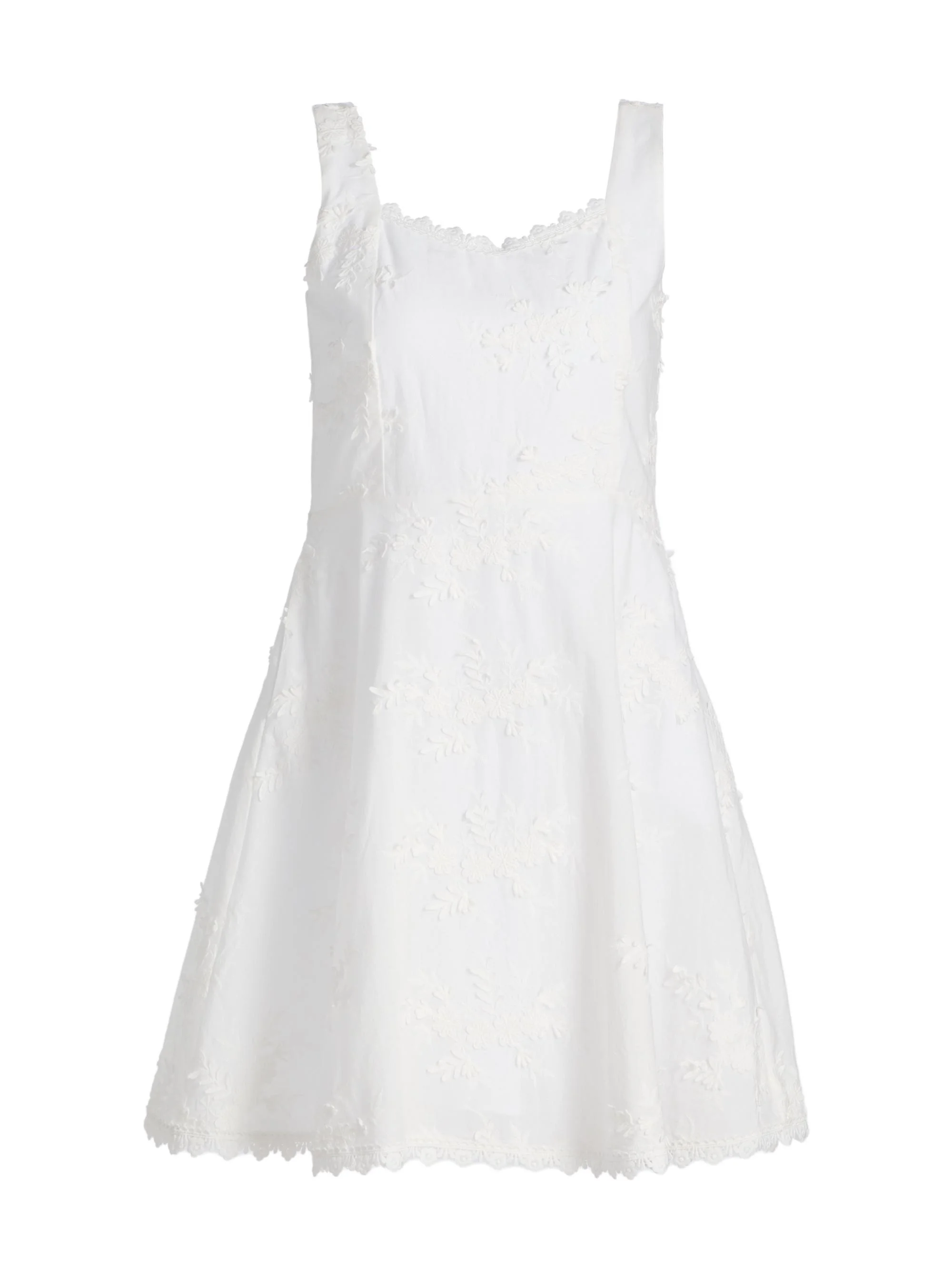 Women's Ivy 3D Voile Minidress - White - 1