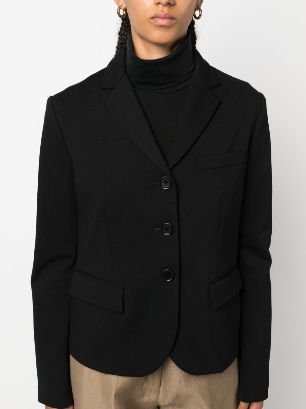 cropped three-button blazer - 5