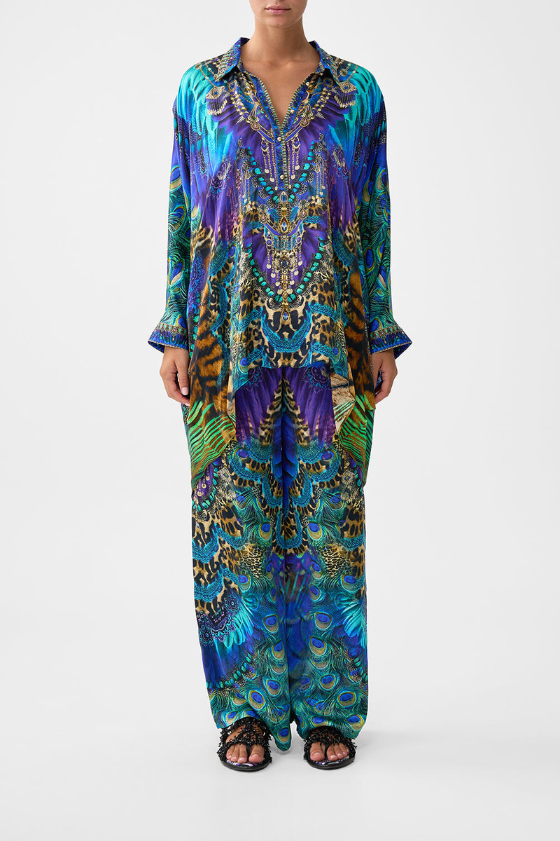 CAMILLA BUTTON UP TOP WITH DRAPED BACK outlook