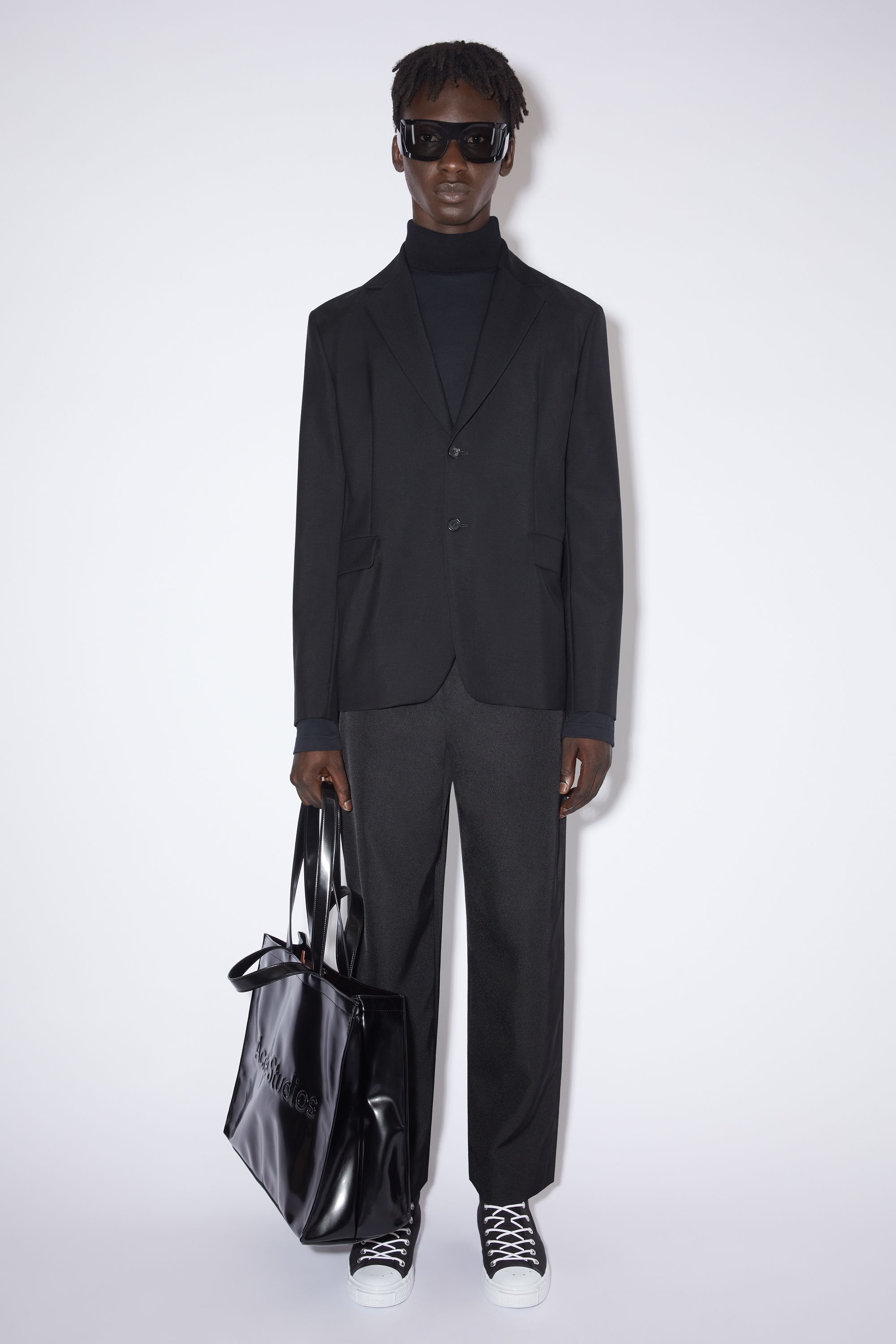 Regular fit suit jacket - Black - 2