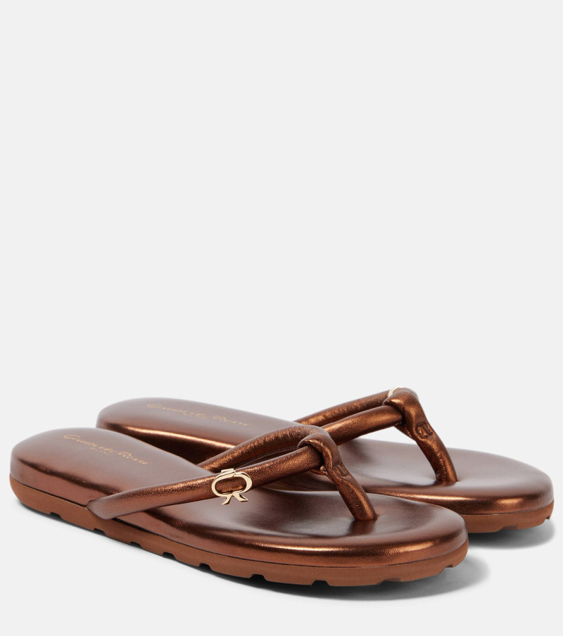 Fiji leather thong sandals - 1