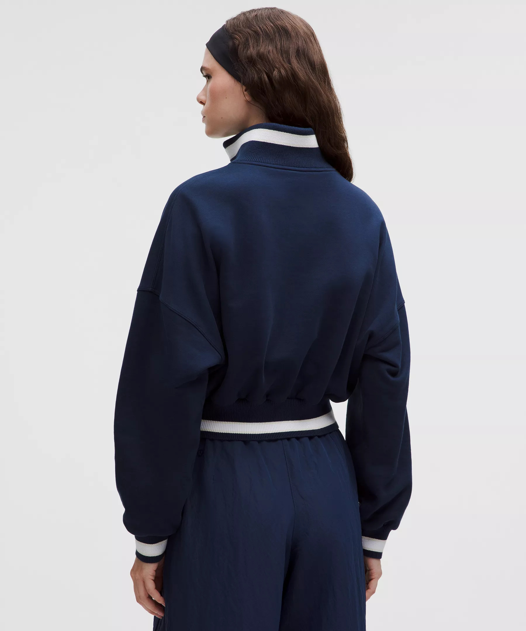 Perfectly Oversized Ringer Funnel-Neck Half Zip - 3