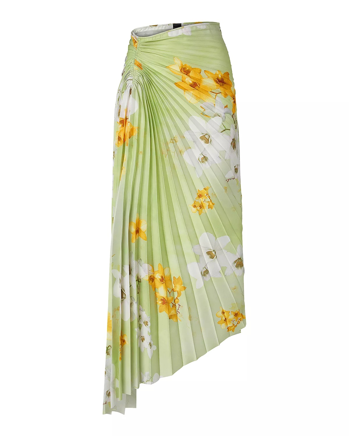 Ghiandaia Floral Pleated Asymmetric Skirt - 5
