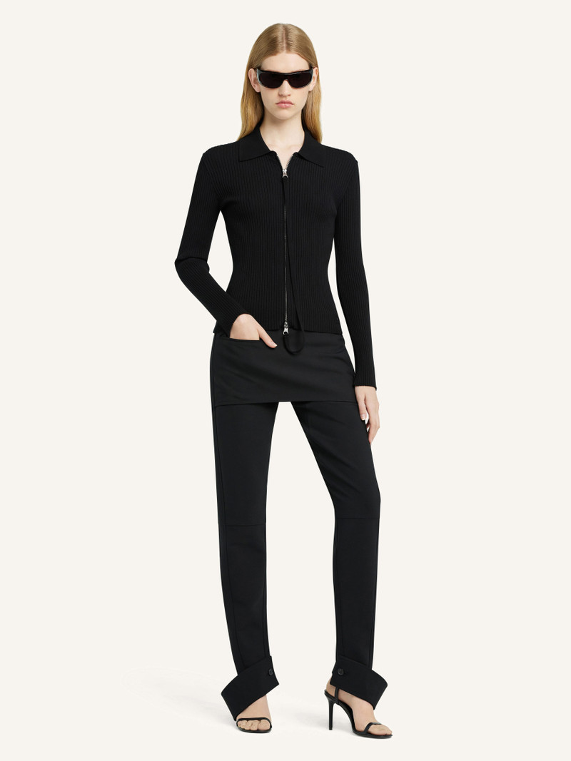 courrèges KNITTED ZIPPED CARDIGAN outlook