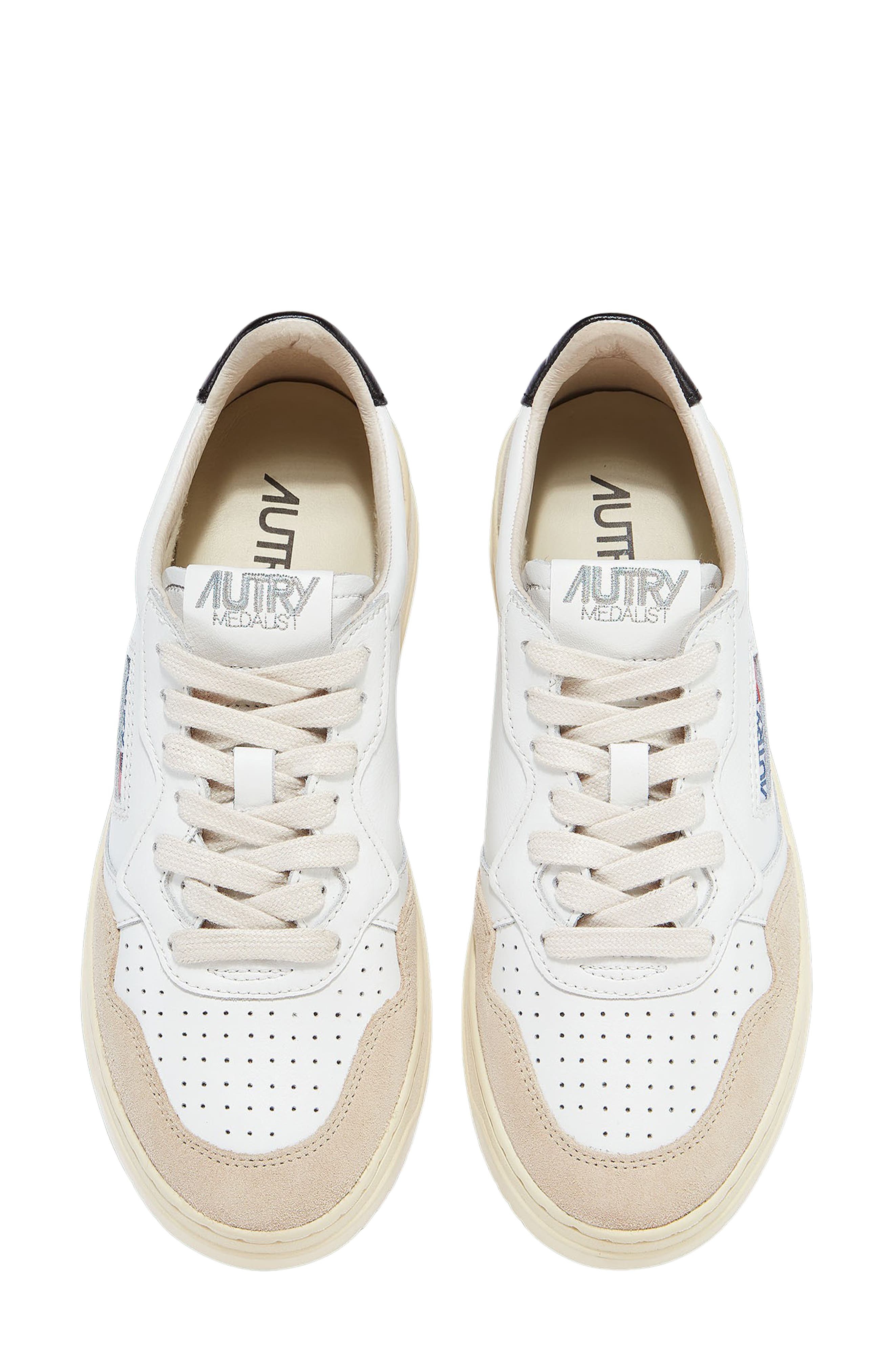 AUTRY Medalist Low Sneaker in White /Black at Nordstrom - 4