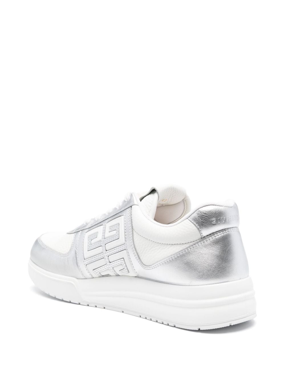 4G-embellished leather sneakers - 3