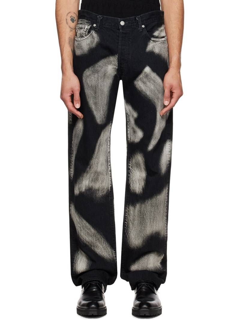 Black Printed Jeans 1