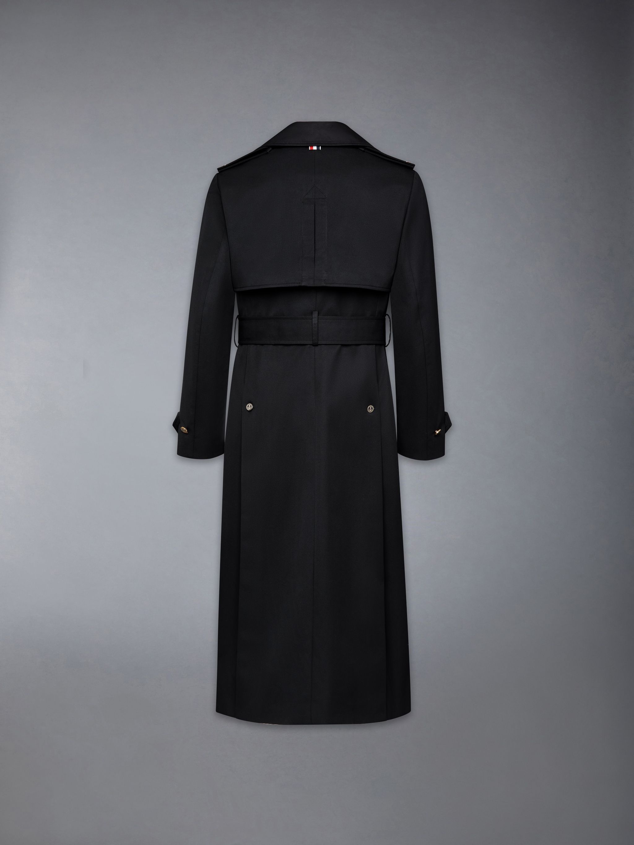 Waterproof Cotton Twill Elongated Trench Coat - 8