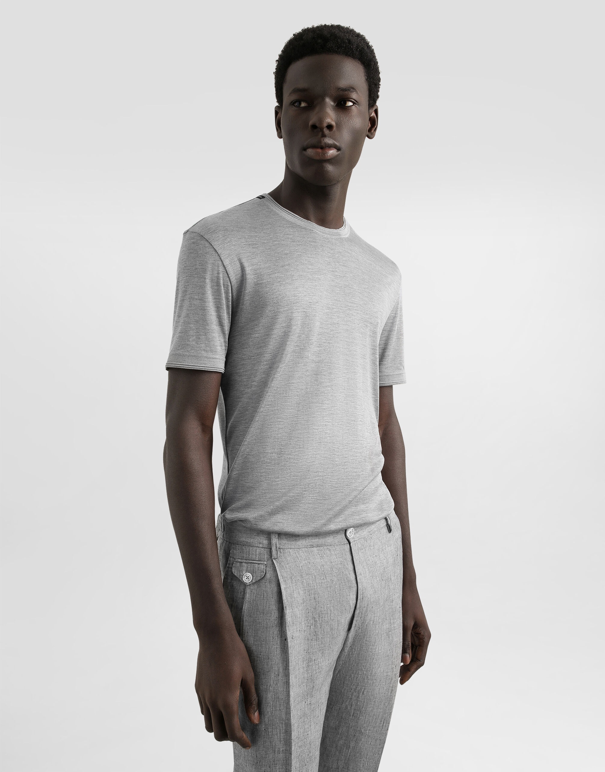 Short-sleeved silk t-shirt - 2
