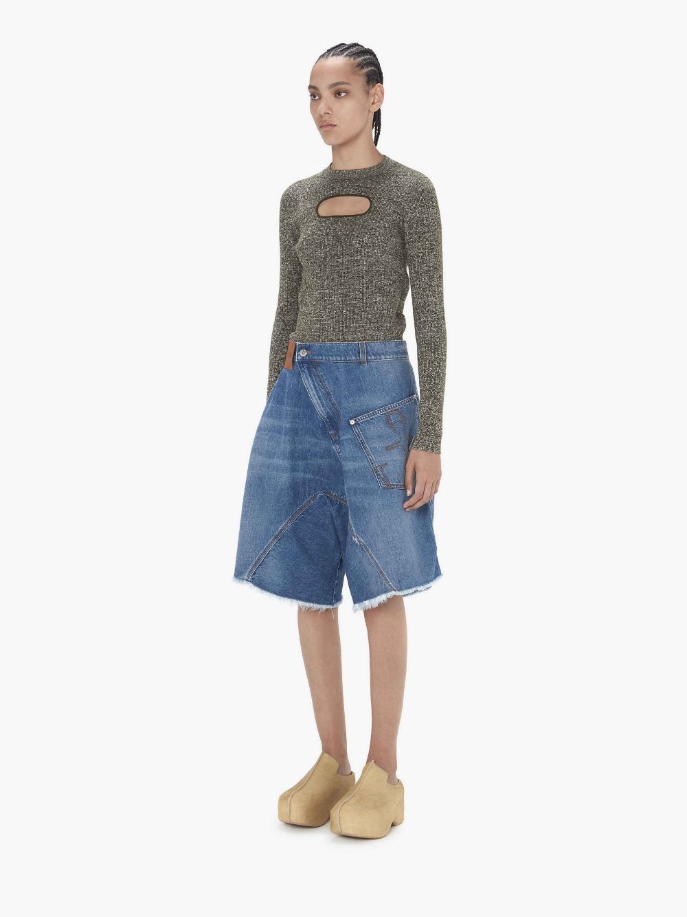 TWISTED WORKWEAR DENIM SHORTS - 4