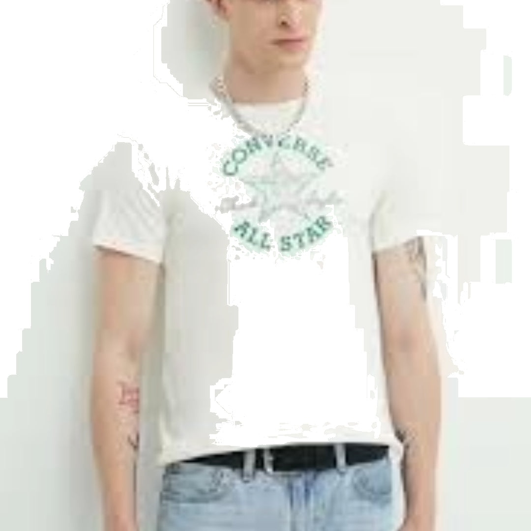 (WMNS) Converse Chuck Patch Infill T-Shirt 'White Green' 10026362-A04 - 3