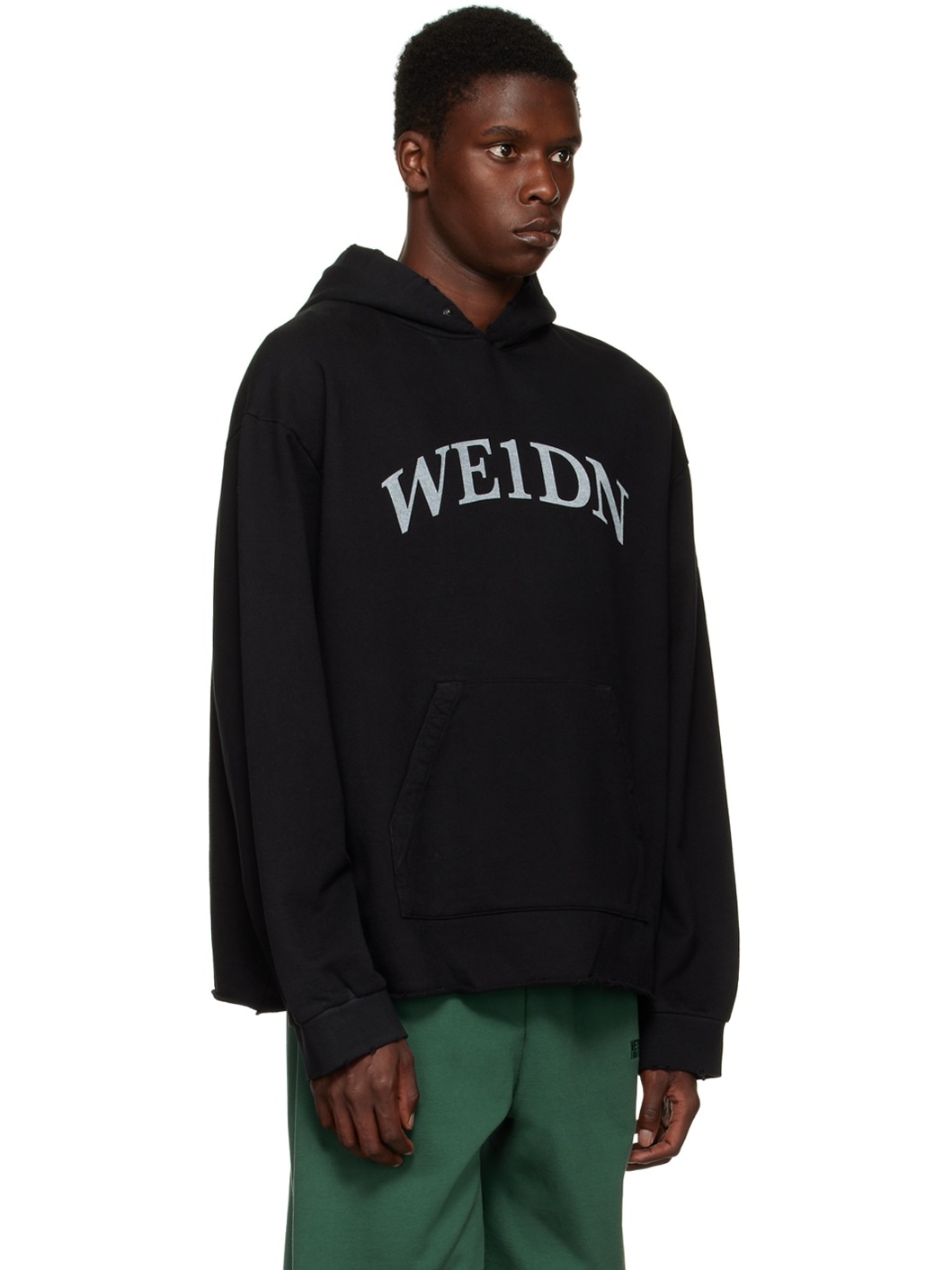 Black Distressed Hoodie - 2