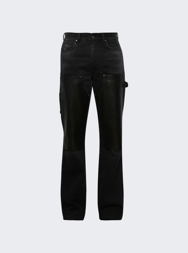 Embossed Croc Carpenter Jean Dusk Black 1