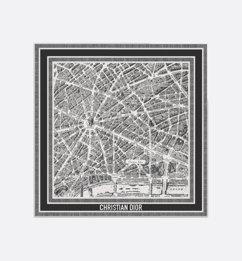 Plan de Paris 90 Square Scarf 1