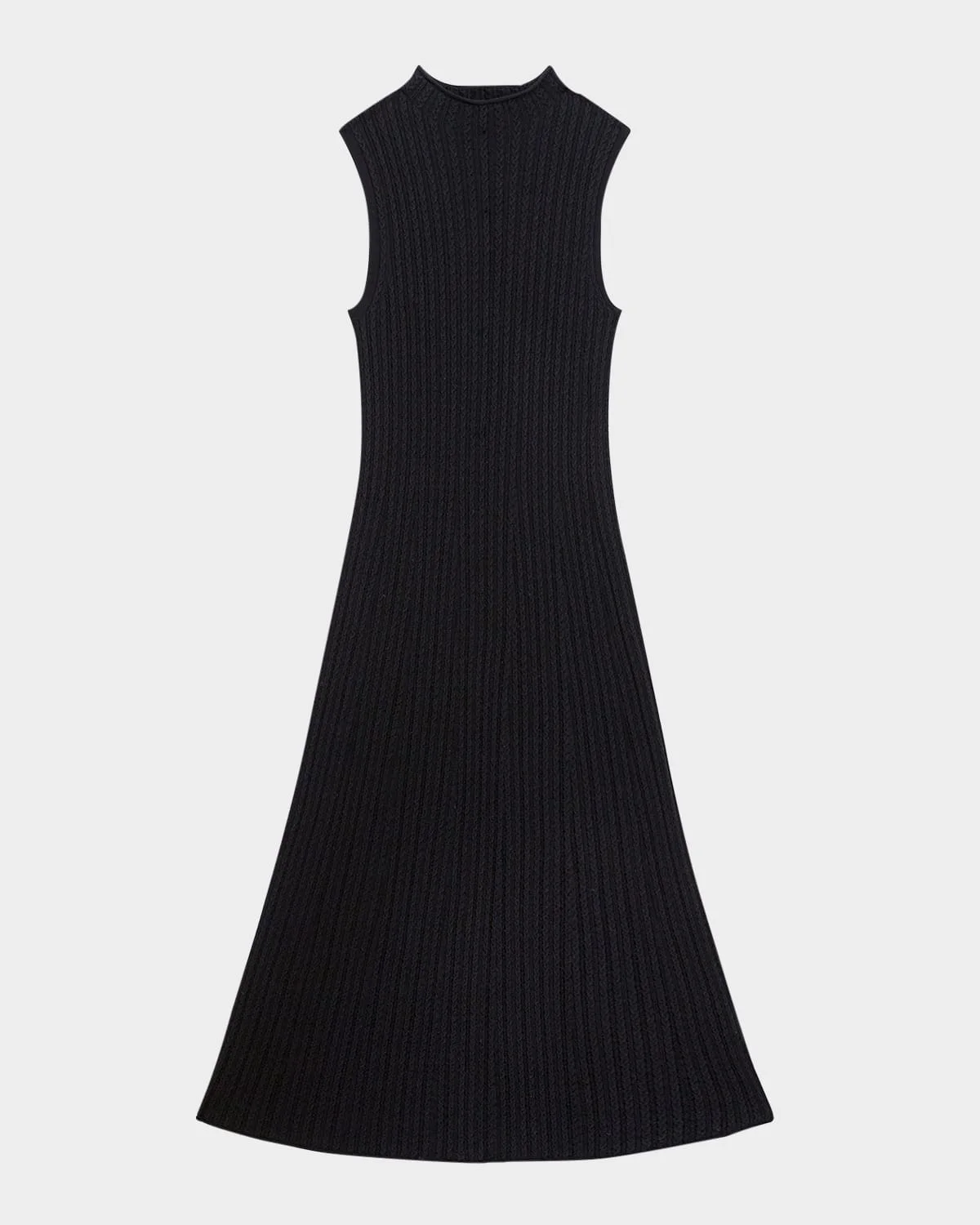 Sleeveless Cable-Knit Midi Dress - 1