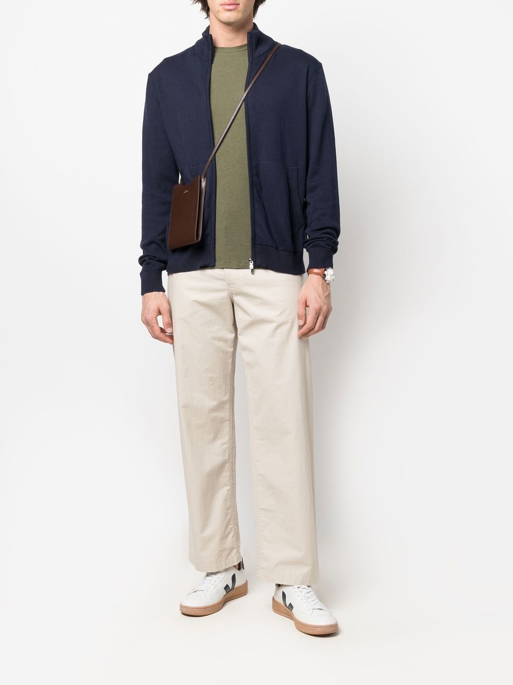zip-up knit cardigan - 2