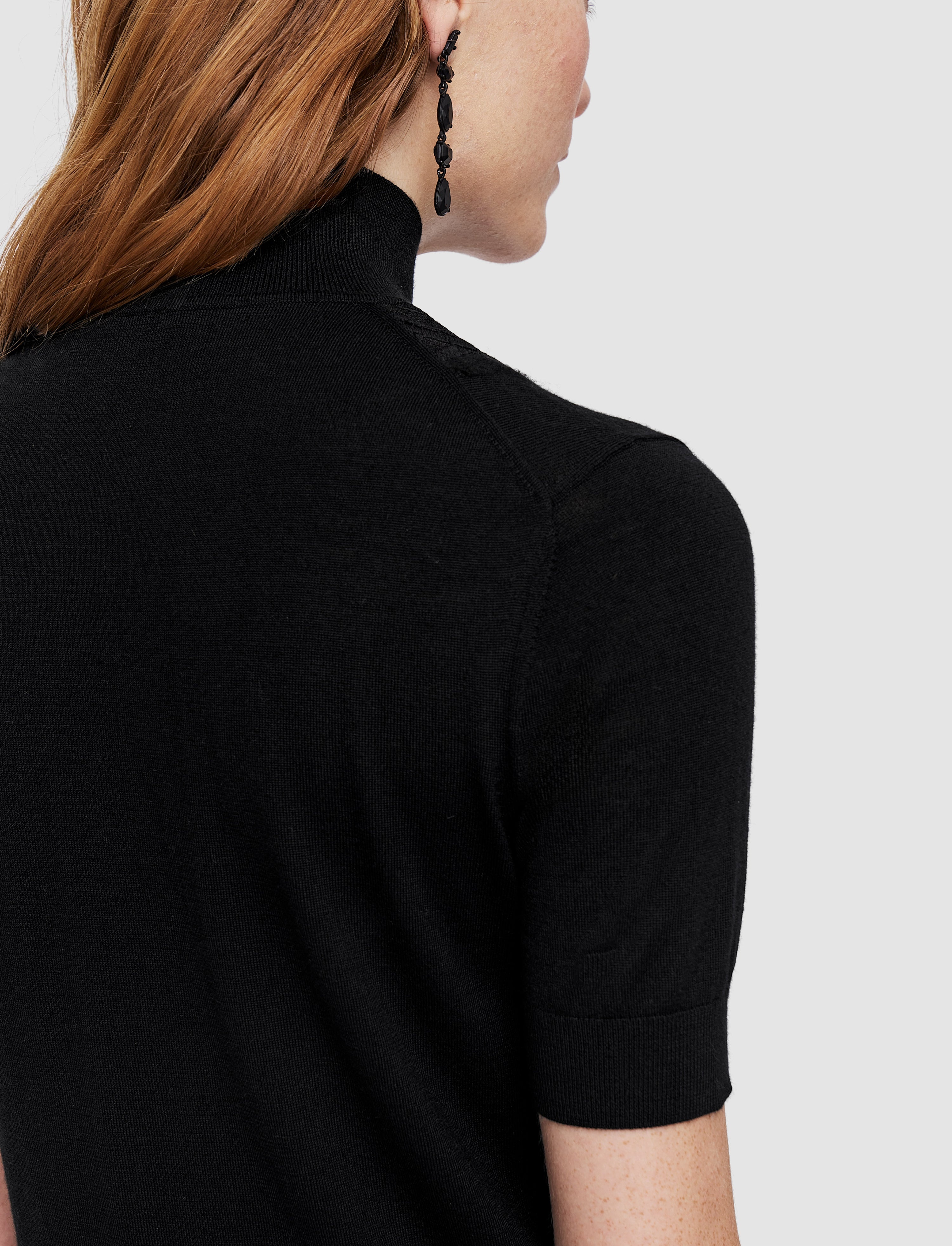 Lace & Knit Mock Neck Top - 5