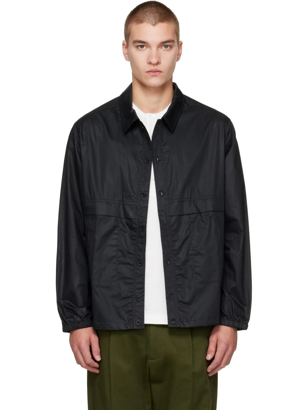 Black Lacqued Fabrice Jacket - 1
