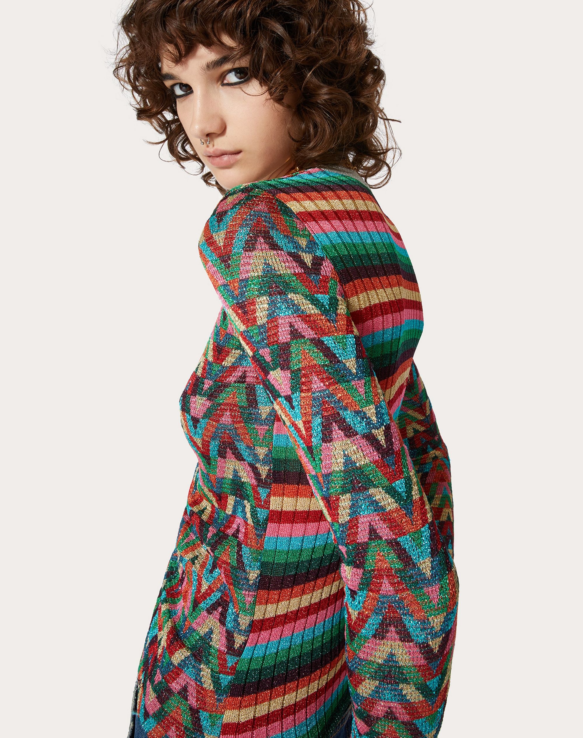 LUREX JACQUARD SWEATER - 5