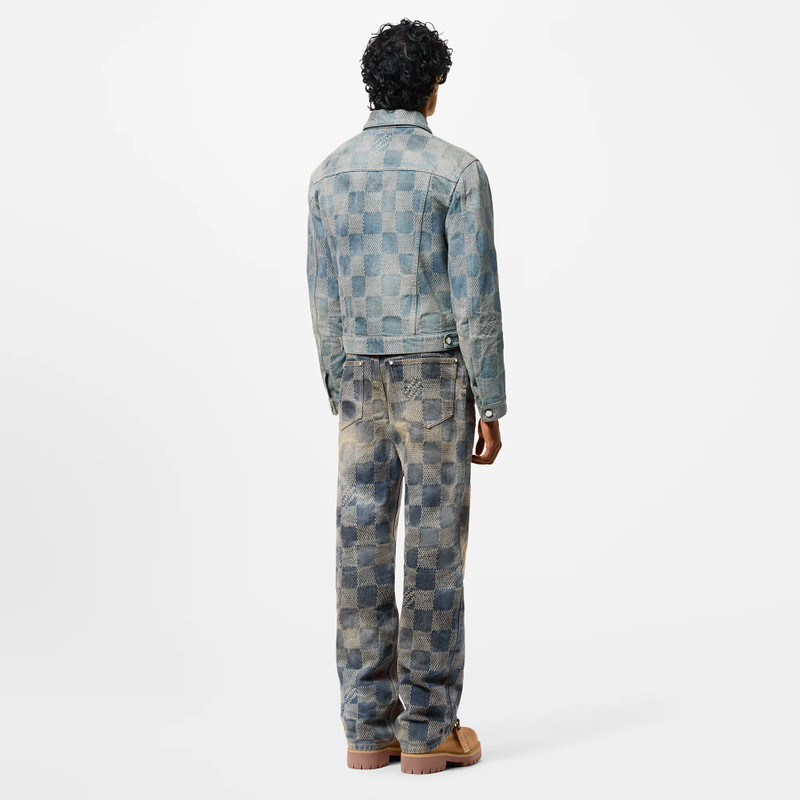 Damier Washed Denim Skate Pants 3