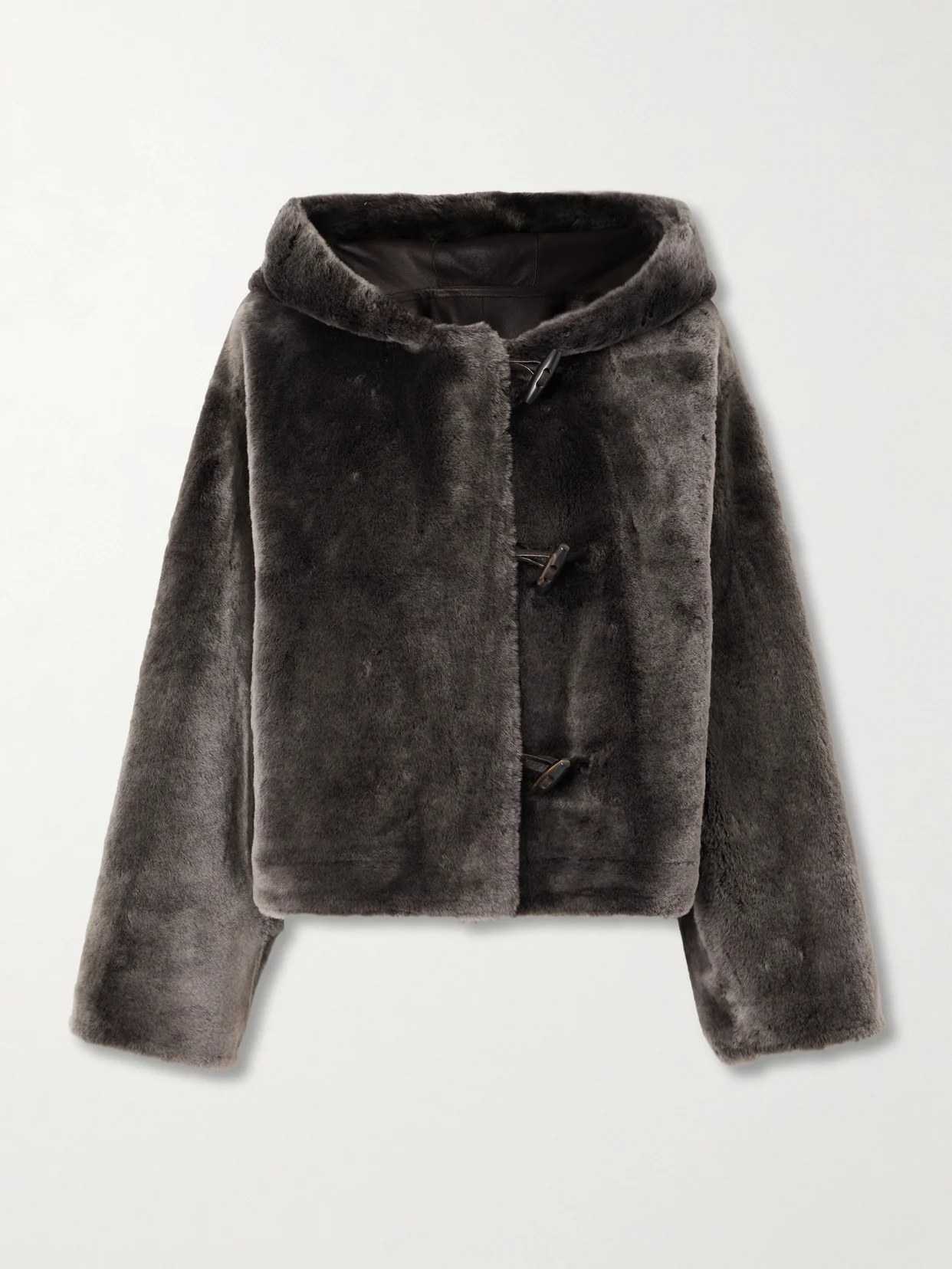 Hooded Shearling Jacket - 1