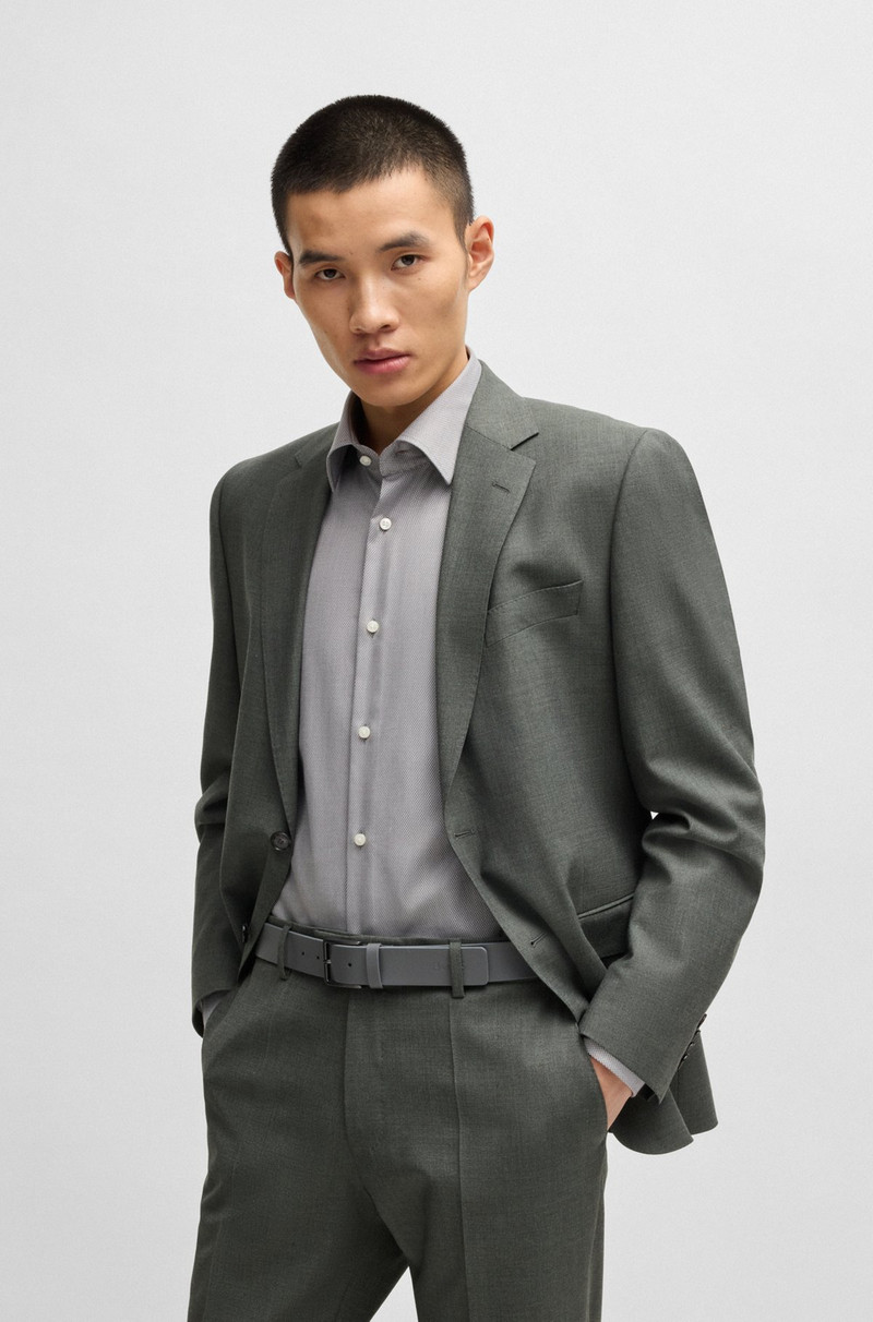 BOSS ITALIAN-LEATHER BELT WITH EMBOSSED STRUCTURE outlook