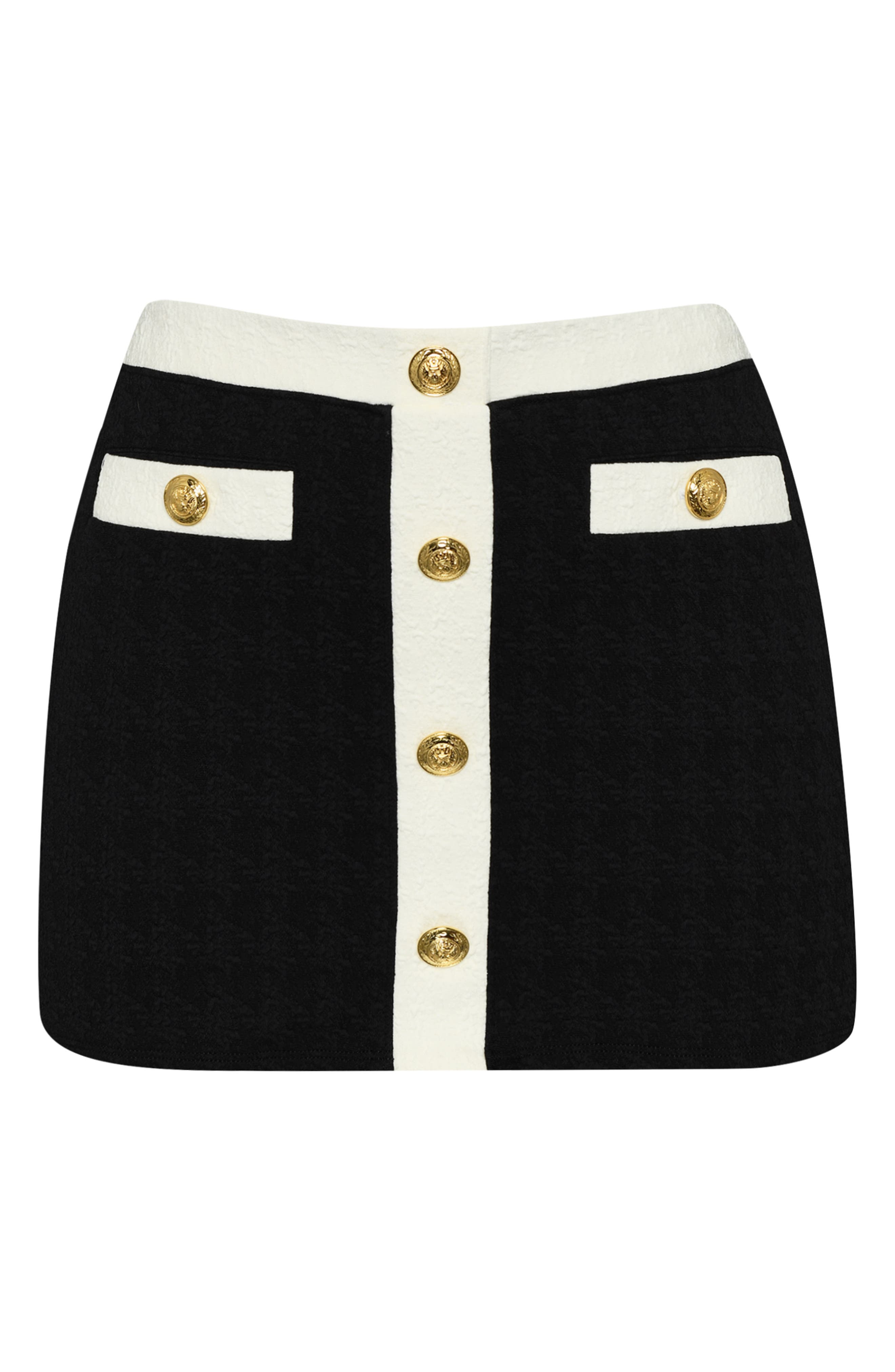 L'AGENCE Coco Colorblock High Waist Cover-Up Skirt in Black at Nordstrom - 3