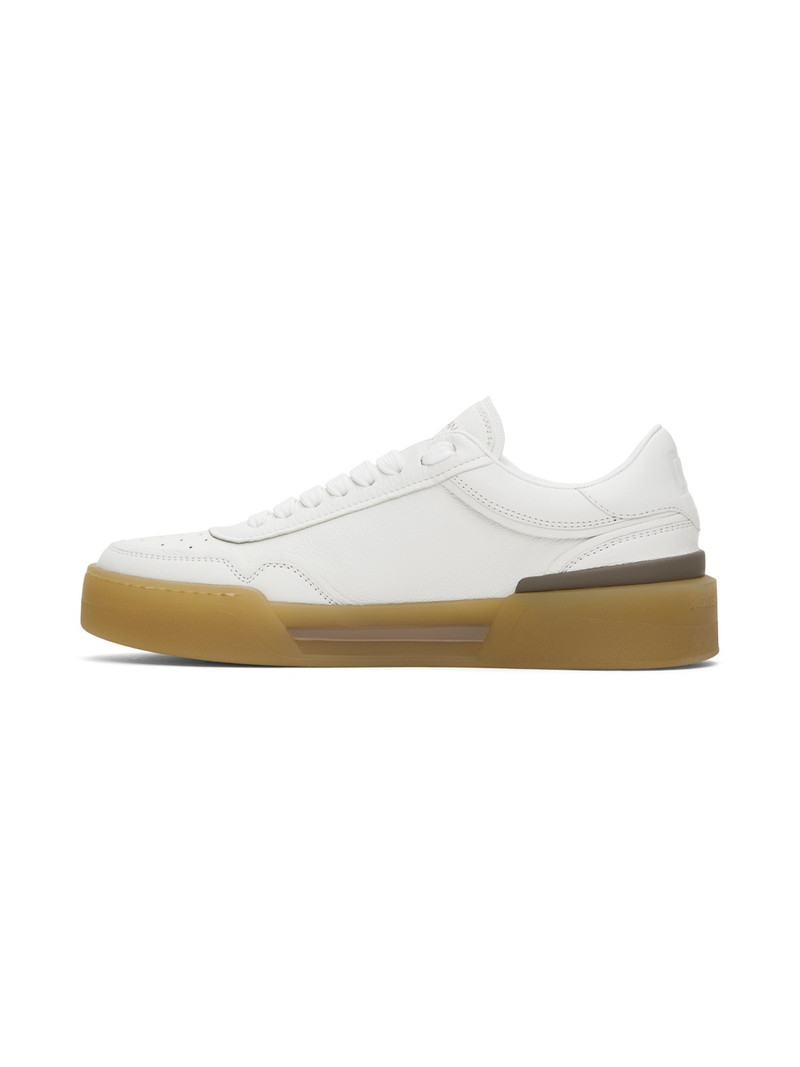 White Calfskin New Roma Sneakers 3