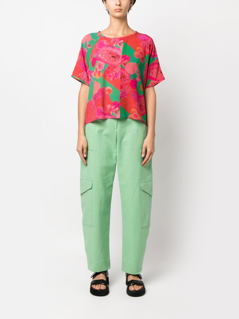 HENRIK VIBSKOV abstract-print silk T-shirt outlook