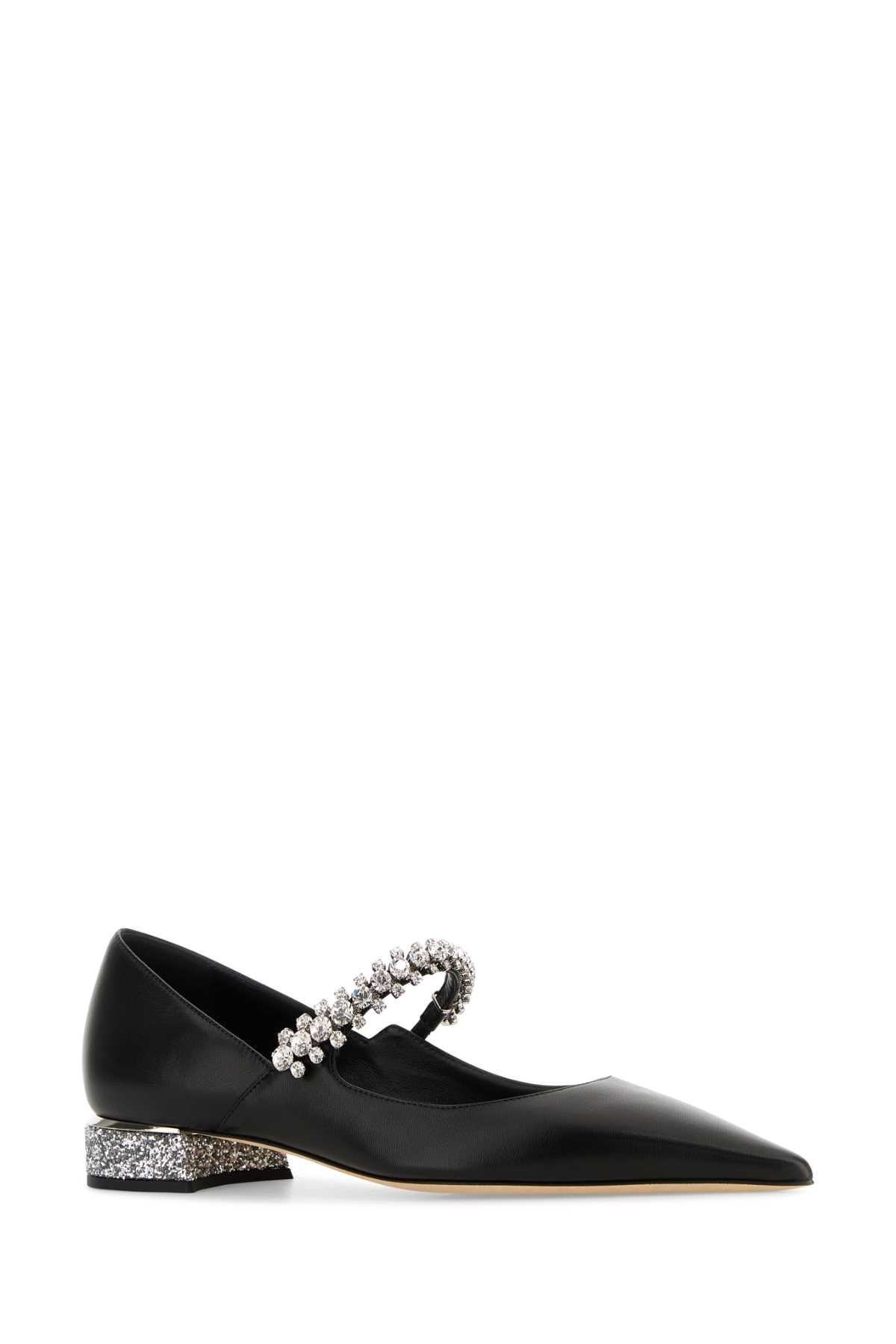 Jimmy Choo Women Black Nappa Leather Bing Ballerinas - 2