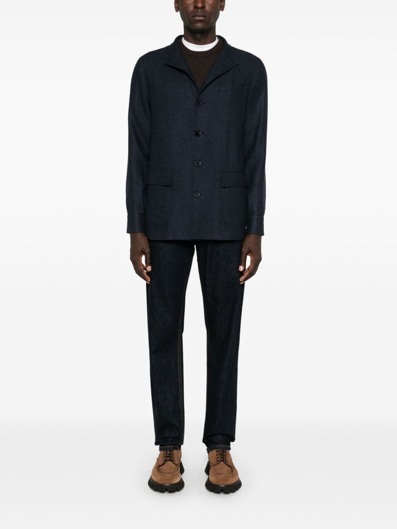 ZEGNA mélange-effect blazer outlook