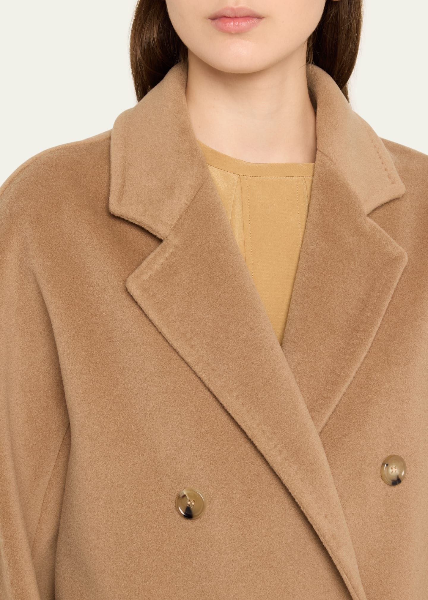 Rebus Double-Breasted Wool Cashmere Coat - 5