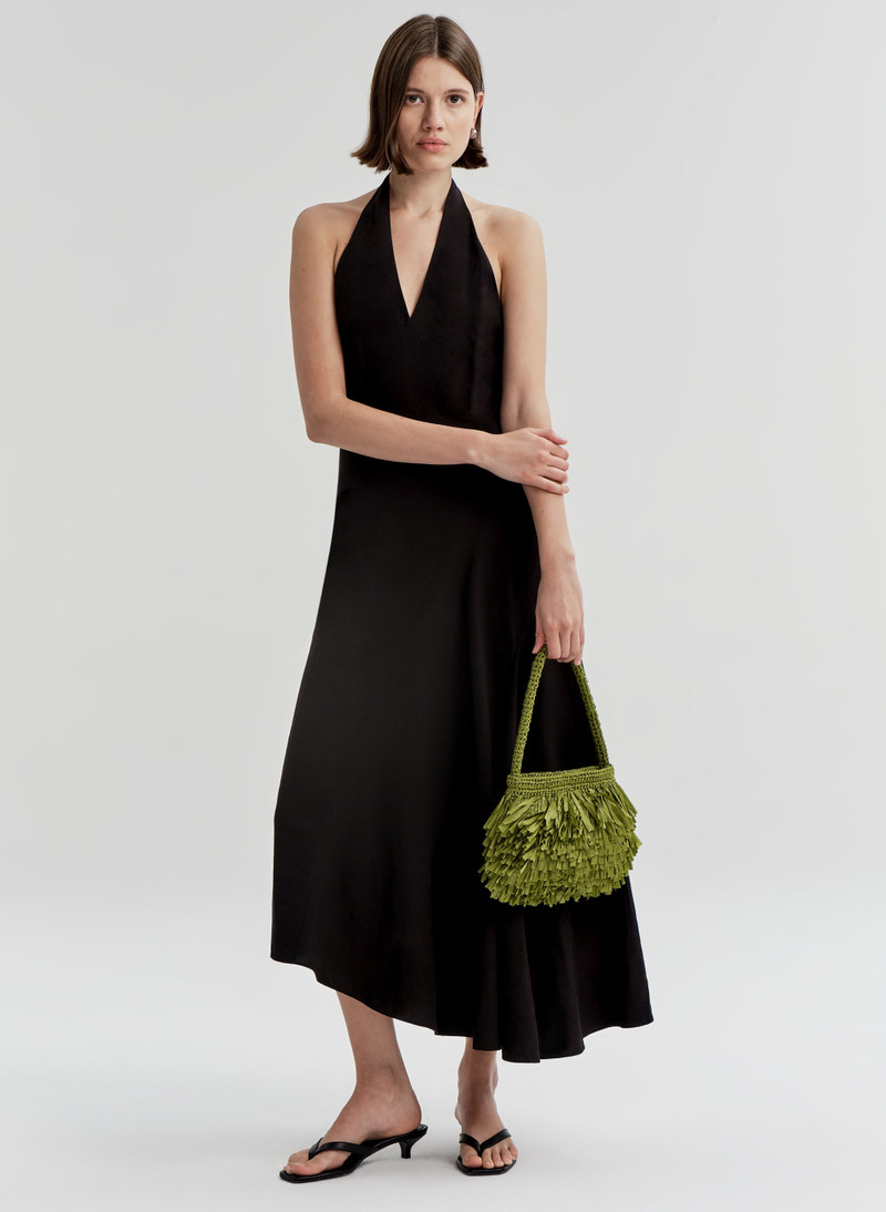A.L.C. Celina Linen Halter Midi Dress outlook