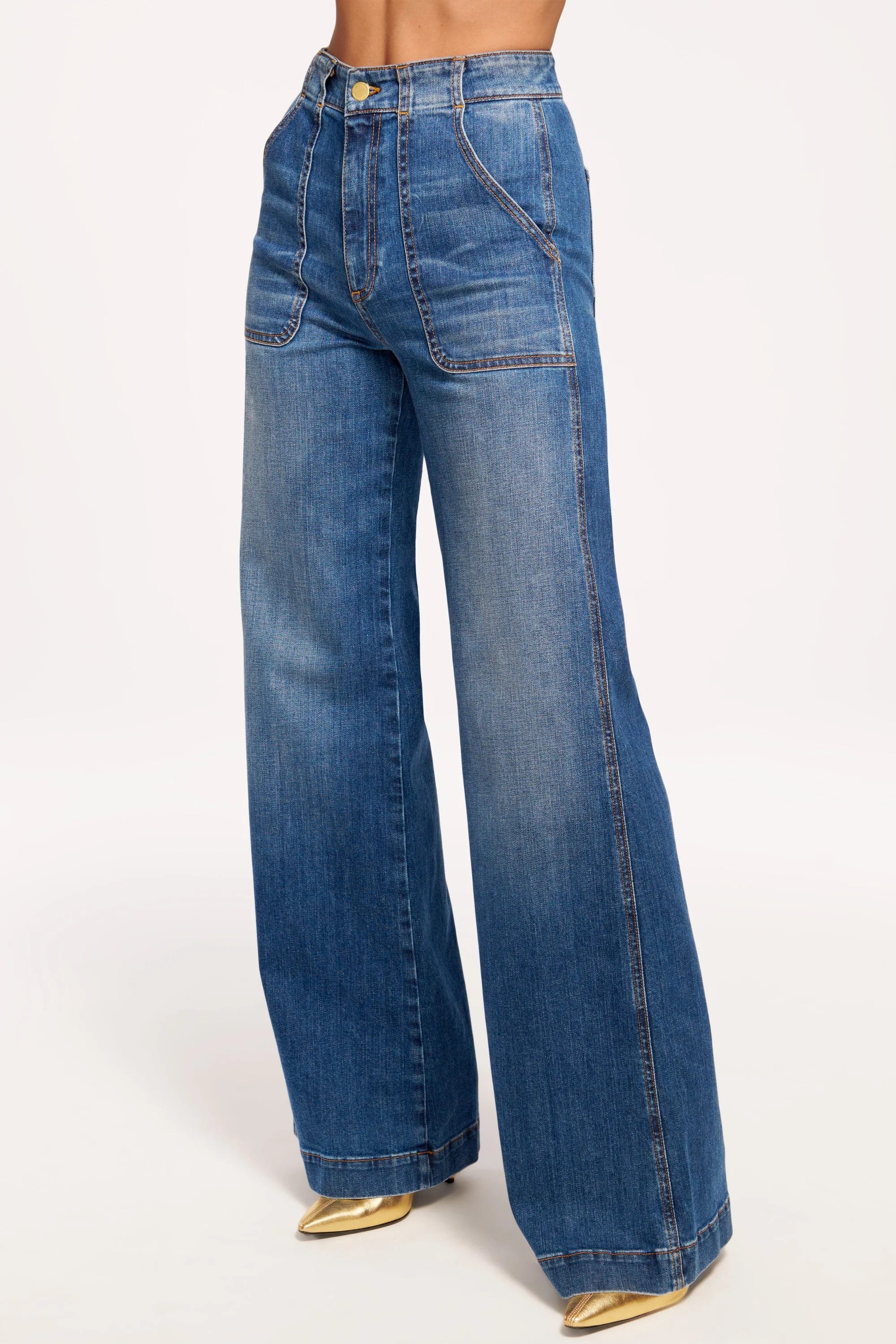 Theodora High-Rise Wide Leg Jean | MEDIUM WASH - 1