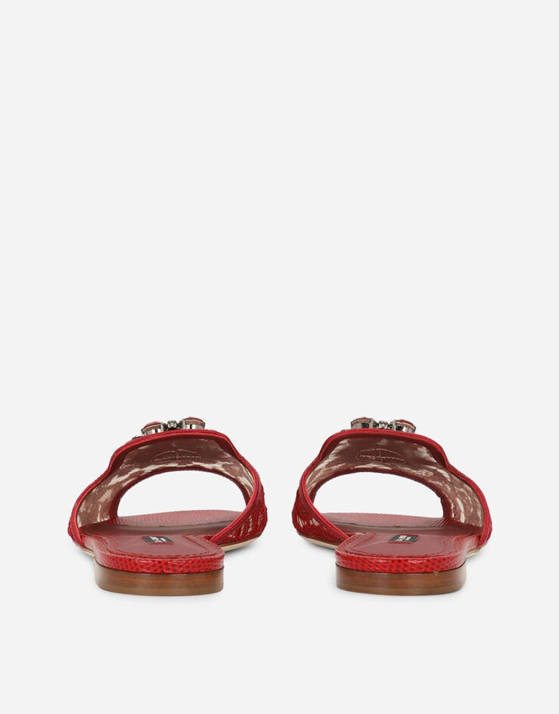 Dolce & Gabbana Slippers in lace with crystals outlook