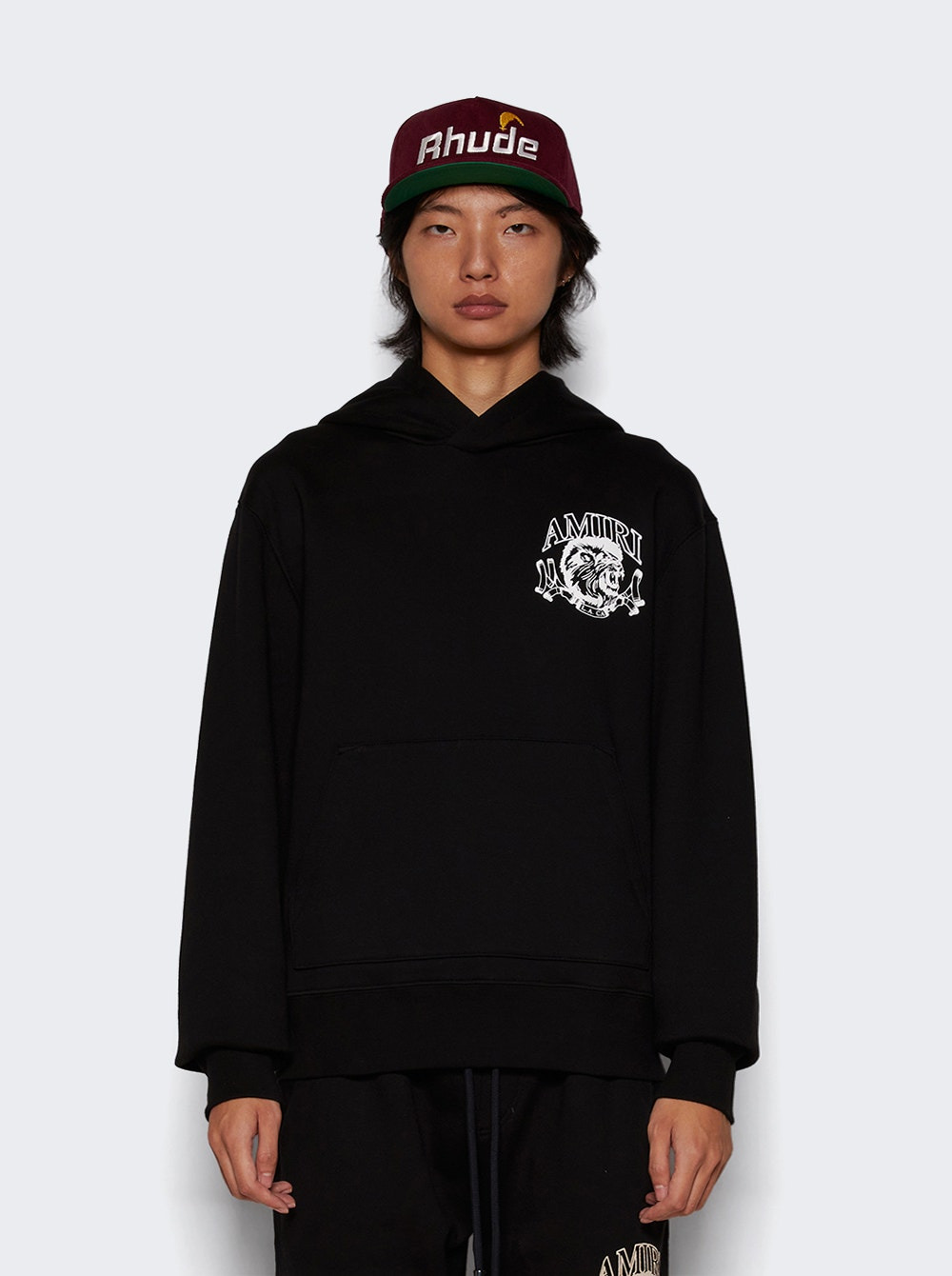 Lion Outline Hoodie Black - 3