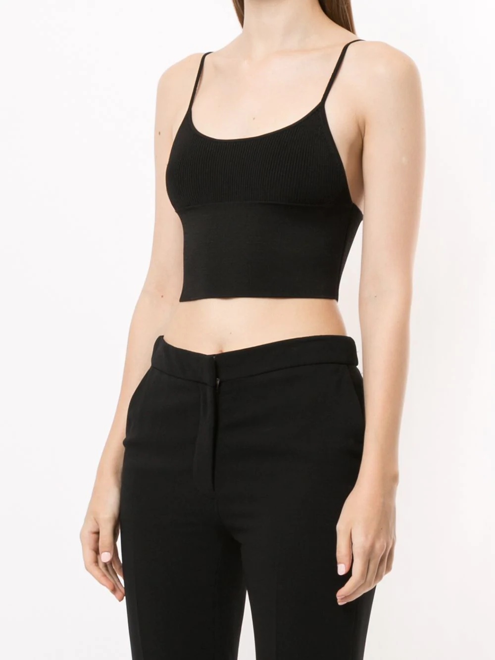 ribbed cropped top - 3