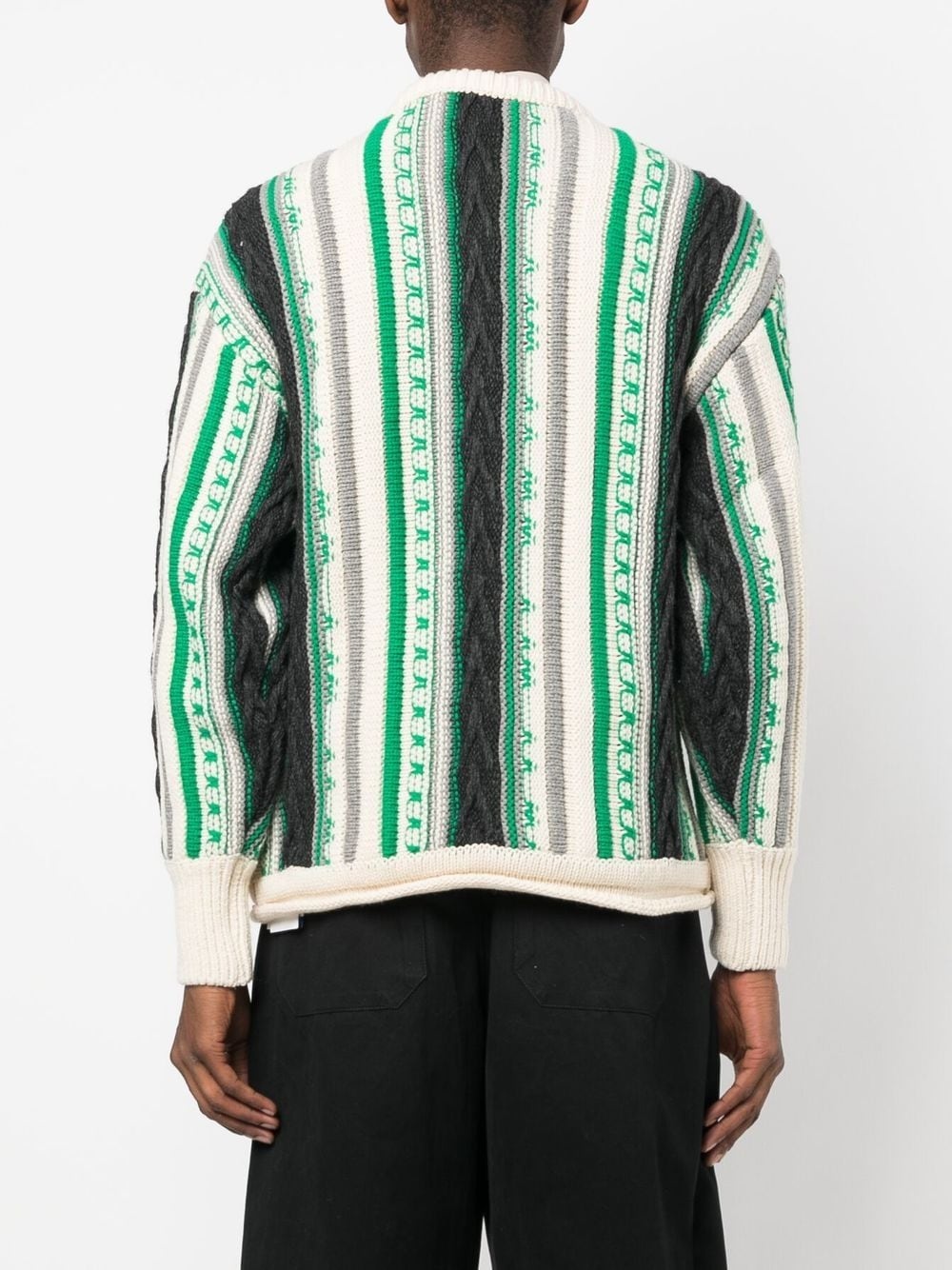 Frema striped-knit buttoned jumper - 5