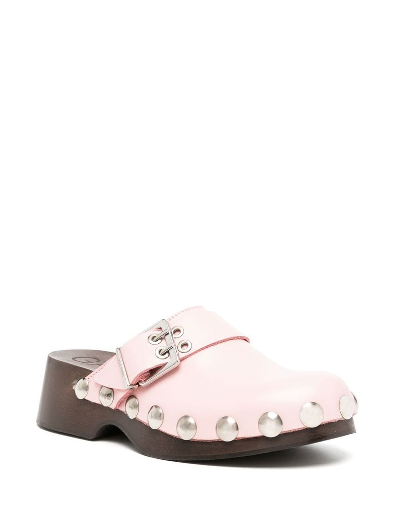 GANNI stud-detail leather mules outlook