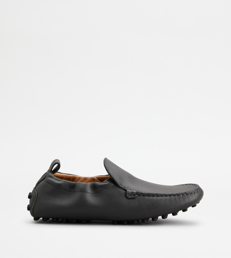 GLOVE GOMMINO DRIVING SHOES IN LEATHER - GREY 1