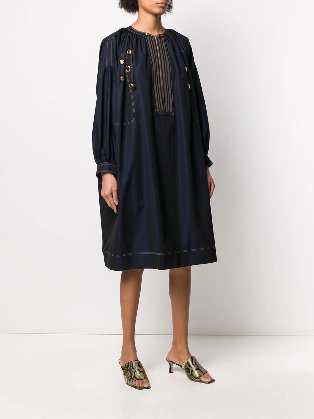 button details poplin dress - 3