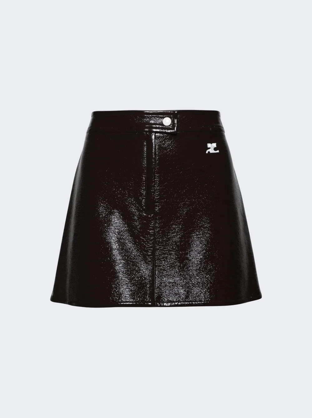 Reedition Vinyl Mini Skirt Chocolate - 1
