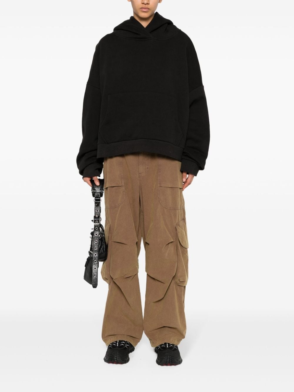 drop-shoulder cotton hoodie - 3
